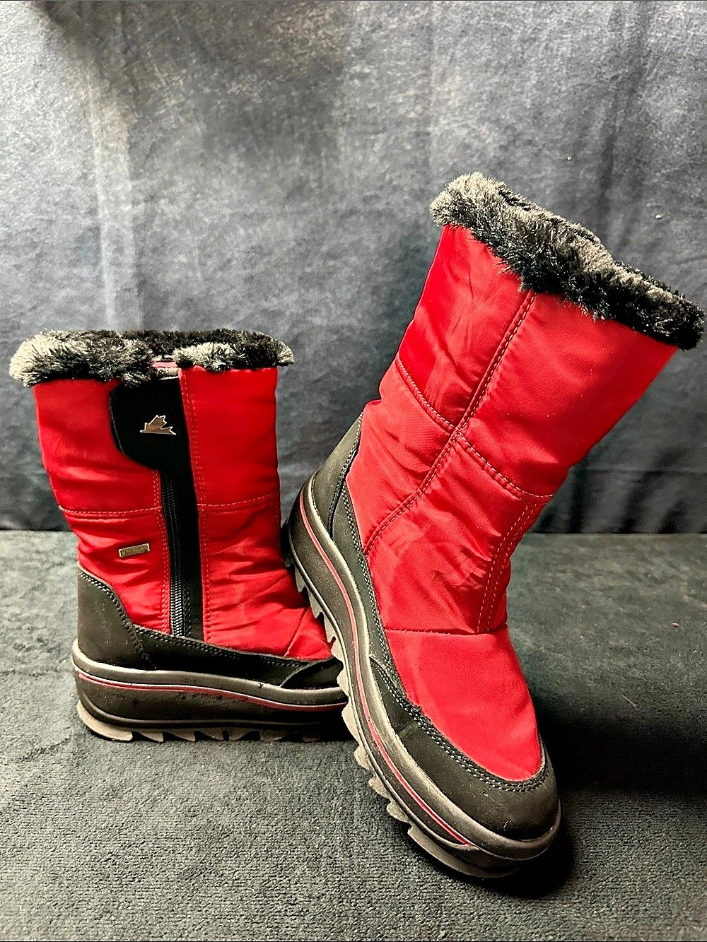 Pajar Red Black Winter Boots US 6-6.5 EUR 37